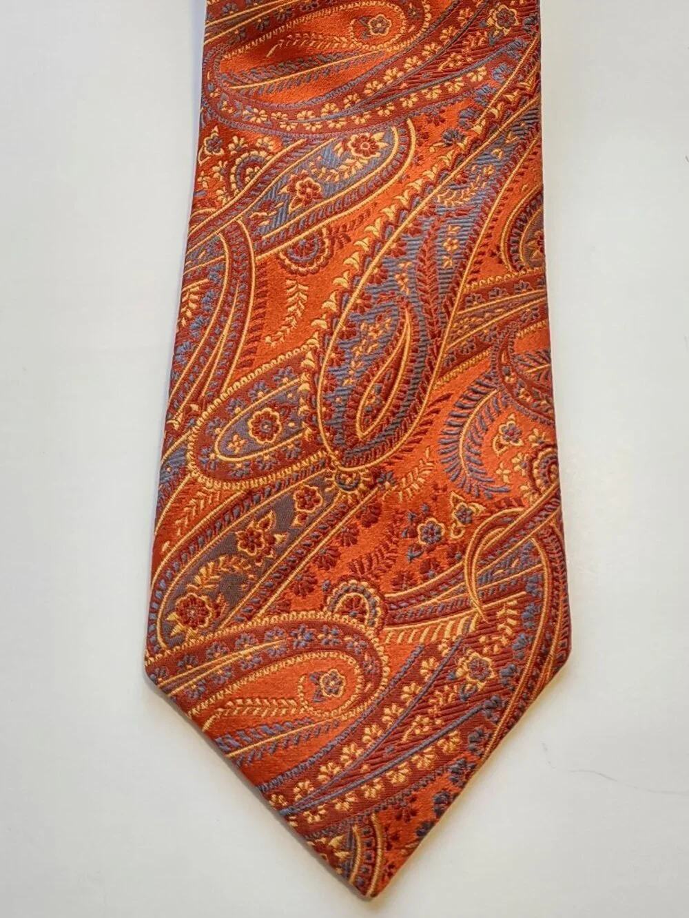 Vintage Robert Talbott Carmel Silk Neck Tie USA Made Paisley Jacquard  59